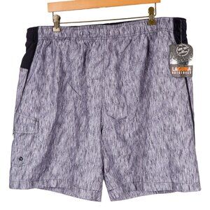 Laguna Swim Trunks XXL Mens Gray Black UPF50 Quick Drying Shorts Resort Cruise